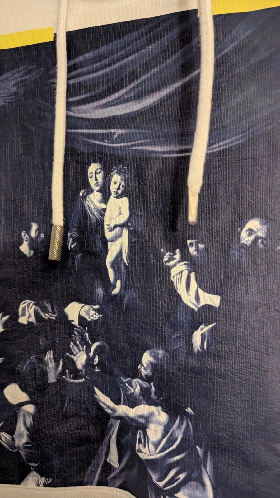 Felpa con cappuccio Off White x Virgil Abloh diagonale spazzolata Caravaggio taglia M *AUTENTICA*