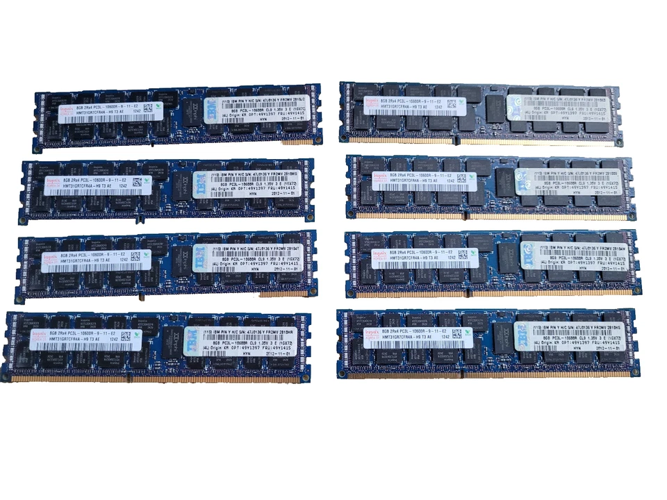 hynix 8GB 2Rx4 PC3L-10600R HMT31GR7CFR4A-H9 Server RAM 8 Stück