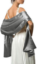 Shawls and Wraps for Evening Dresses Satin Shawl Wraps for Women Extra Long Wedd