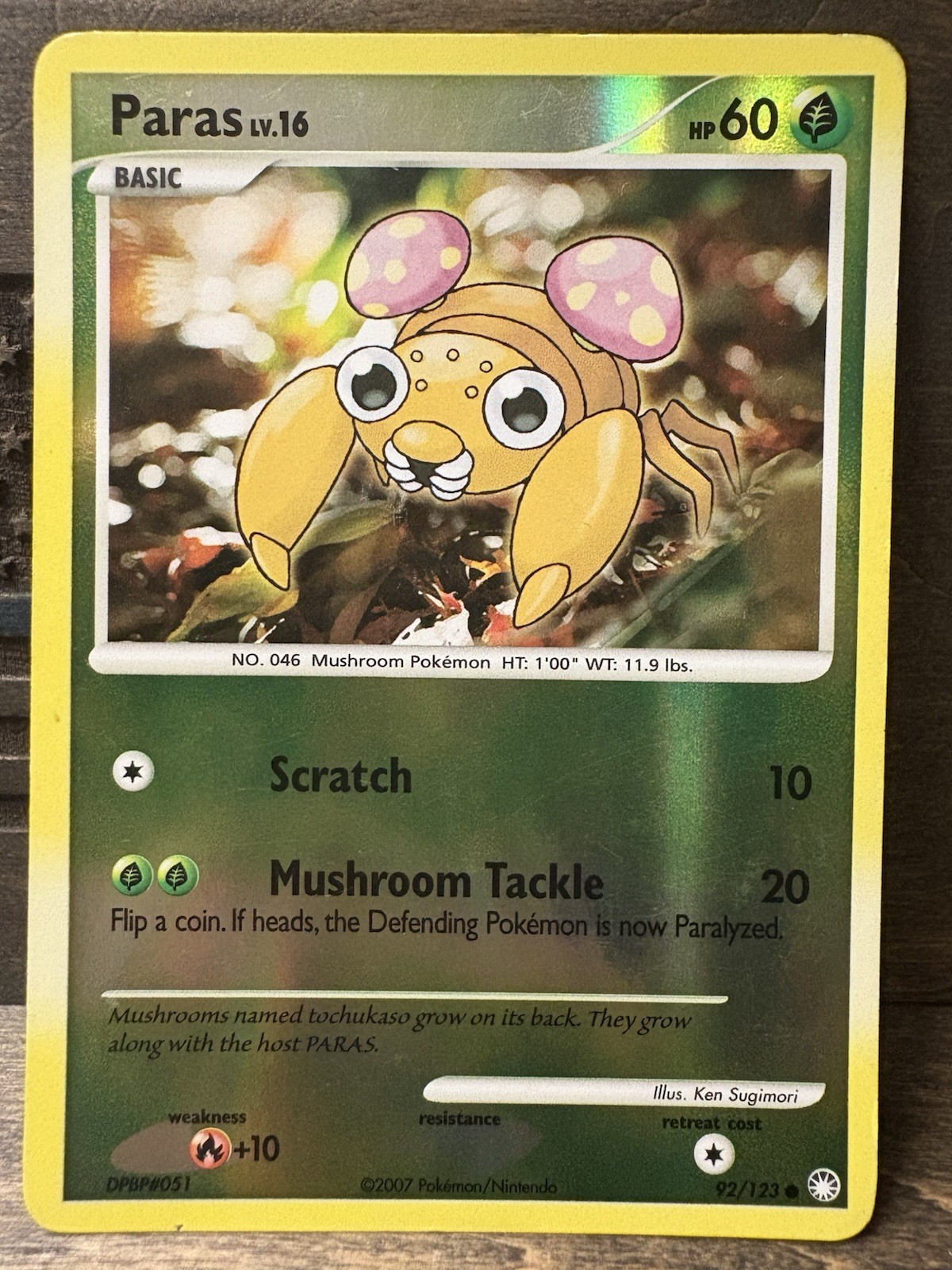 Paras 92/123 Common Mysterious Treasures Reverse Holo Pokémon Card