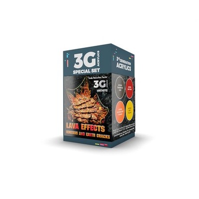 AK Interactive 3Gen Acrylics - Lava Effects Paint Set AK1072