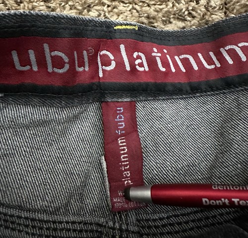 Platinum Fubu Jeans Fat Albert Streetwear Baggy Y2K HipHop Urban Größe 40x34 - Bild 8 von 9