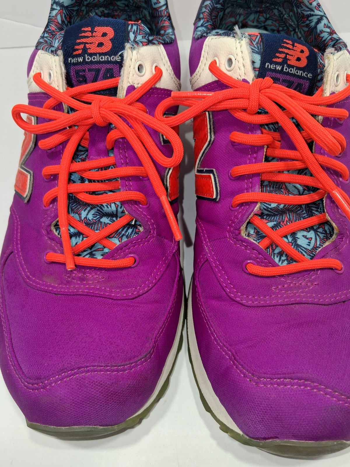 New Balance 574 Classic Luau Voltage Violet Womens Casual Sneakers Sz 11 thumbnail 3