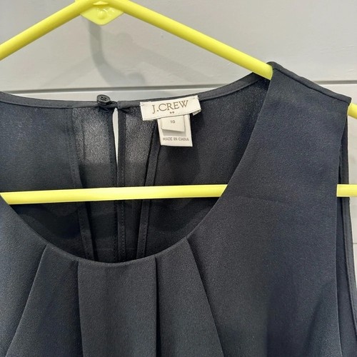 J. Crew Sleeveless Blouse - Black Size 10 - Picture 3 of 5