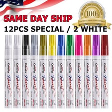 12Pcs Waterproof Permanent Paint Marker Pen For Car Tyre Tread Rubber Metal Tire