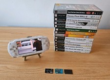 Sony PSP-1000 Ceramic White Console  - Official Charger,memory cards & 13 games