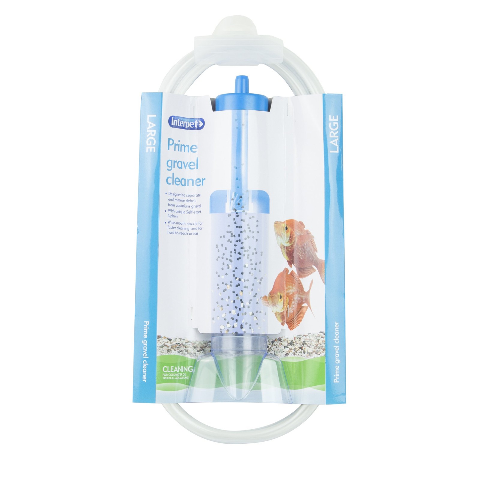 Interpet Aquarium Fish Tank Syphon Water Drainer and Gravel Large, clear