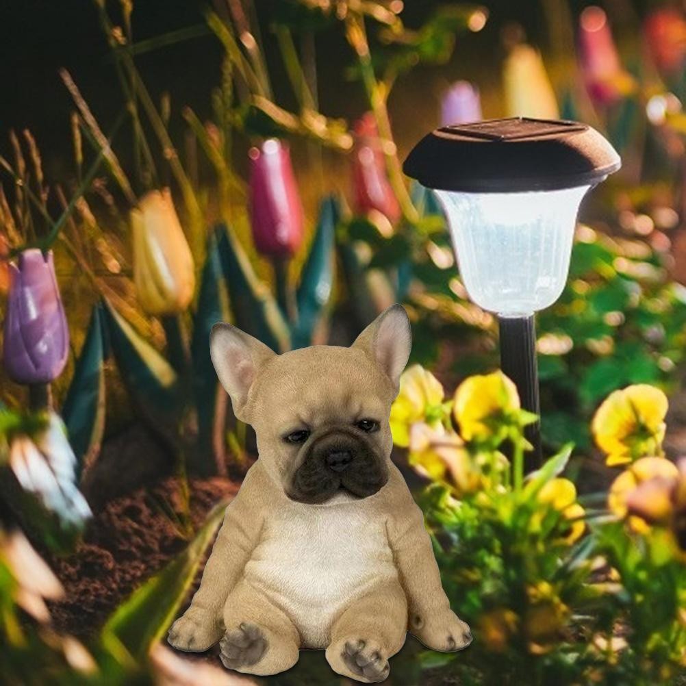 French Bulldog Statue Dog Figurine Resin Ornament For Outdoor Or Indoor Decor.