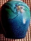 Rookwood Artist Signed 1918 Pottery  Vase Blue  Vellum