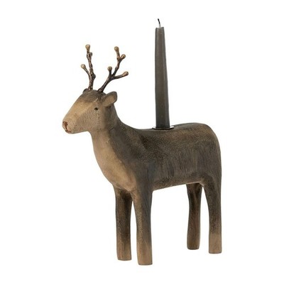 Maileg: Kerzenhalter Rentier mittel, Holz/Metall, 19 x 17,5 cm, handgefertigt