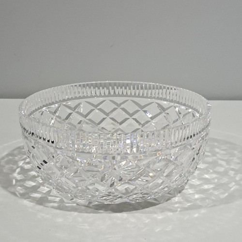 Vintage Waterford Crystal 8" Round Fruit Salad Bowl Killeen Pattern Unmarked