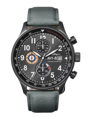 AVI-8 Hawker Hurricane Chronograph Quarz Grau Zifferblatt AV-4011-0D Herrenuhr