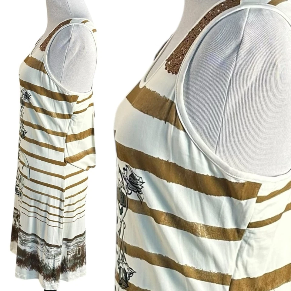 Vestido Vintage Años 90 Y2K Save The Queen Western Horse Punk Bodycon Rayas XXL Foto 4 de 4