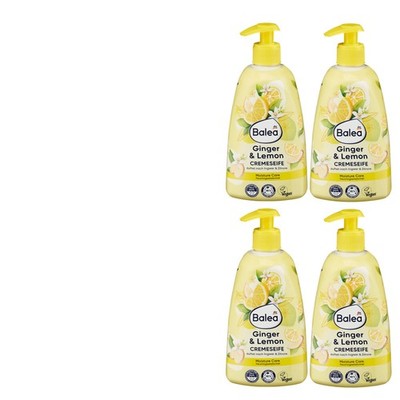 4x500ml Balea Seife Handseife Ginger & Lemon | Duftet nach Ingwer & Zitrone