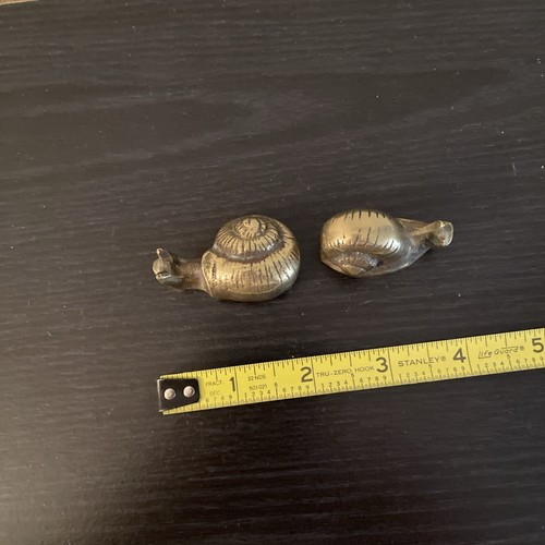 VTG 2PC Brass Snails 1960’s, Philippines Solid 1 3/4”& 2” 3.3z Add ToCollection - Picture 5 of 8