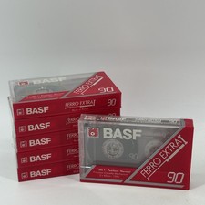 Lot of 6 Vintage BASF Ferro Extra I 90 Minute Cassette Tapes New Sealed
