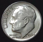 1964-D 10C Roosevelt Dime BU 90% Silver 26owt0306-5