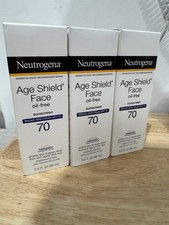 Neutrogena Age Shield Face Oil-Free Sunscreen Lotion SPF 70 3oz 3 Pack 10/26 EXP
