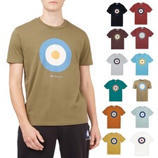 Image of BEN SHERMAN Mens T Shirt Target Logo Crew Neck Casual Summer Cotton Tee XS - 5XL