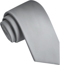3.15"  8cm  Mens Solid Satin Tie Pure Color Necktie  Gift Box