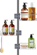 3 Stück Duschablage Für Duschstange Edelstahl, Rostfrei Duschablage Ohne Bohren,