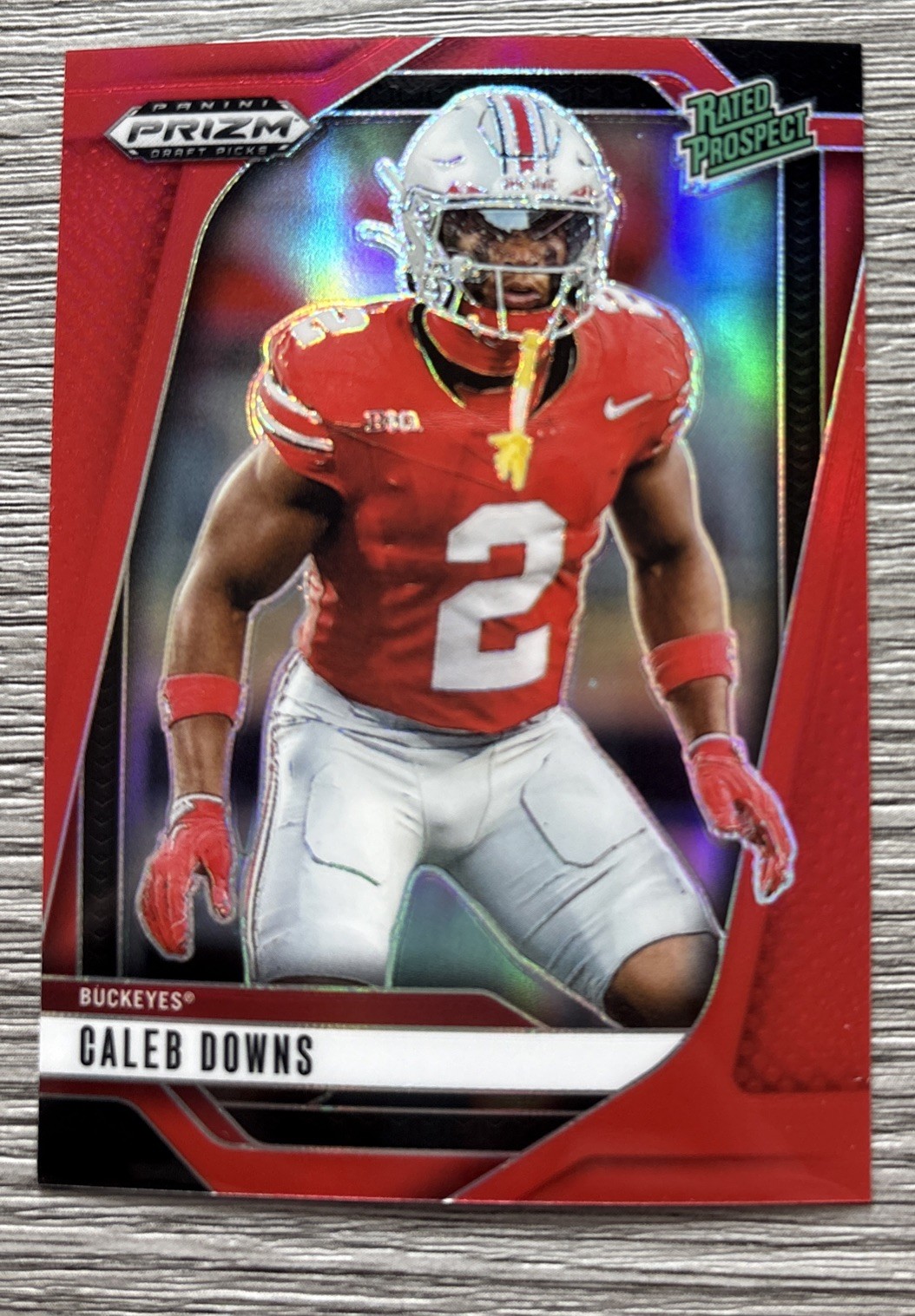2025 Panini Prizm Draft Picks - Caleb Downs #159 Red Prizm /399 COLOR MATCH