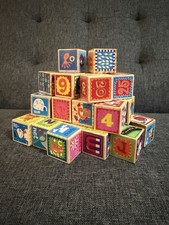 Set Of Children s Toy Wooden Blocks With Numbers And Letters Set Of 29
