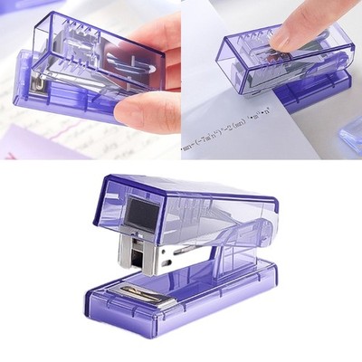 Clear MiniStapler with 1000Pcs 6/26 Staple for File Document Paper Organization