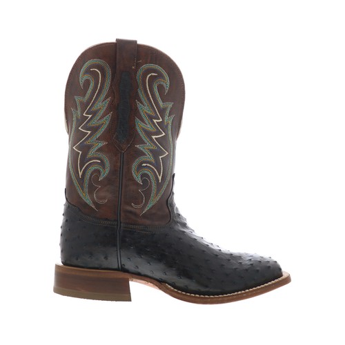 Tony Lama Foster Full Quill Ostrich Made In USA Mens Black Western Boots Tony Lama Foster Full Quill Ostrich Made In USA Mens Black Western Boots
