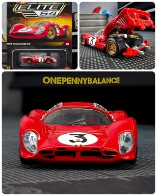 Hot Wheels Elite 64 1967 Ferrari 330 P4 (with protector) Brand new IN HAND