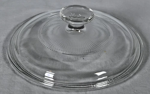 Vintage PYREX G-5-C A Corning Ware Round Glass Ribbed Lid 7-3/4” Outer Diameter