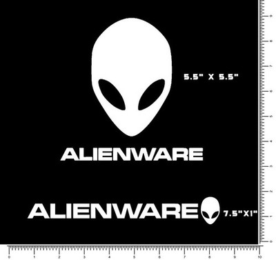 Alienware Gaming Computer Die Cut Logo Sticker 2 Pack  Vinyl Video Game