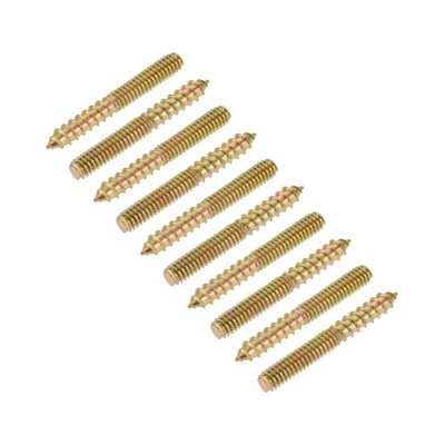 METALLIXITY Double Ended Screws (1/4-20x2 Inch) 20pcs, Hanger Bolts Self-Tapping