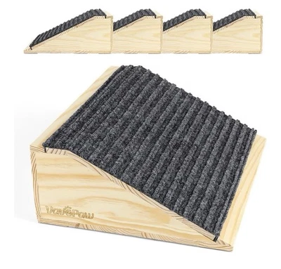 VAVOPAW Dog Ramp For Stairs Sturdy Wooden Non Slip 4 Pack
