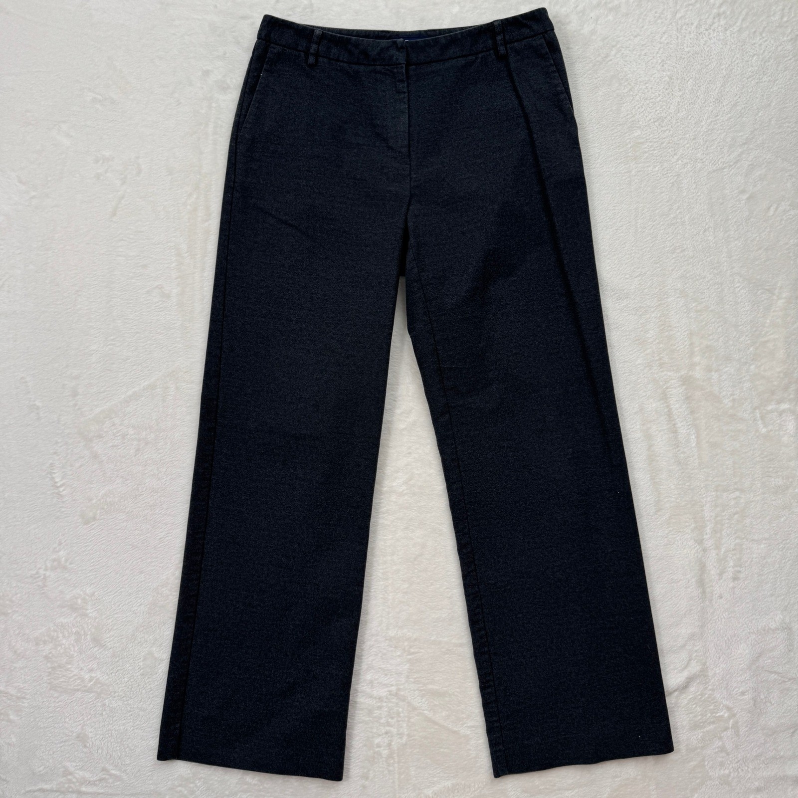 Ann Taylor Trousers Womens 8 Gray Straight Cotton Blend Business Casual Pants