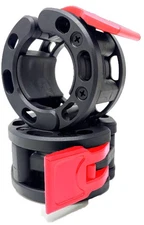 Olympic Barbell Clamps Collars Quick Release Pair of Locking Weight Clips Fit...