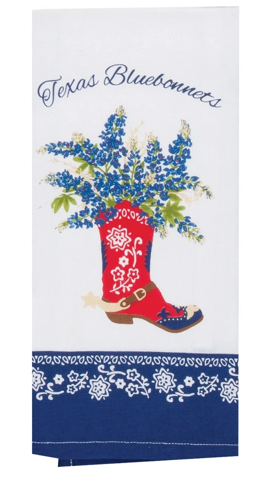 Kay Dee Designs R3763 Home Sweet Texas Bluebonnet Towel
