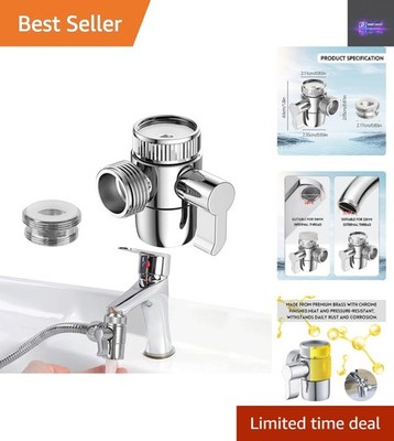 Messing 3-Wege Umschaltventil M22 x M24 für Küche und Dusche Effizienz