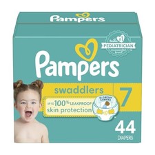 Pampers Diapers Size 7, 44 Count - Swaddlers Disposable Baby Diapers, Super Pack 1.10 per nappy
