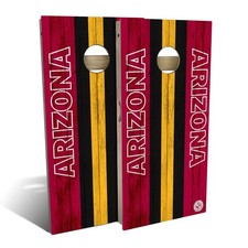 Football Cornhole Boards Arizona Tailgate Backyard Game Set Poplar Wood