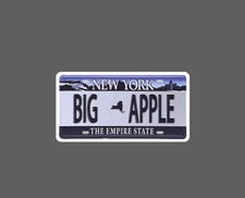 Big Apple Sticker New York City License Plate Empire State Gift Waterproof NEW