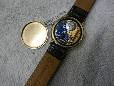 RARE VINTAGE RAYMOND WEIL GENEVE 9132 WATCH 18K GOLD PLT. WATCH