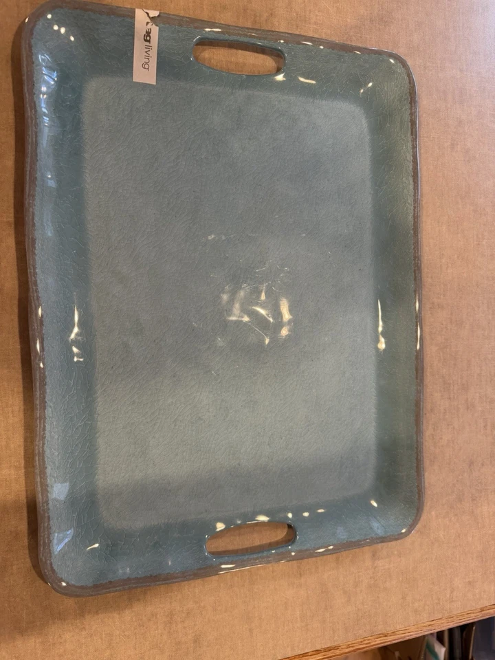 Bandeja y tazón para servir de melamina azul marca TAG nuevo Foto 2 de 4