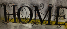 Home Decor Black Hammered Metal Letters Wall Hanging Decor "HOME"
