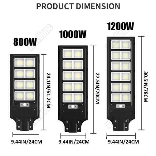 Farola Solar LED Detector de Movimiento Farola IP65 Lámpara Solar Exterior - Imagen 4 de 30