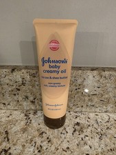  1 Johnson's Baby Creamy Oil, Cocoa  Shea Butter 8 oz Original Factory Sealed