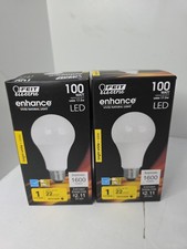 Feit Electric A19 LED Bulb 1600 Lumens Bright White 3000K/100W 2 Pk 