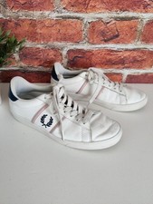 Women's Fred Perry white pink navy trainers UK 5 lace up shoes