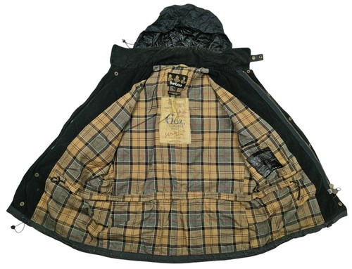 *HOT Men's BARBOUR HARDWICK UTILITY PARKA HOODED LINED WAXED NAVY BLUE Jacket XL - Picture 14 of 18