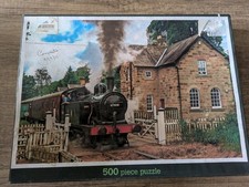 Steam Train Jigsaw Puzzle 500 Pieces Railway Locomotive Station Scene